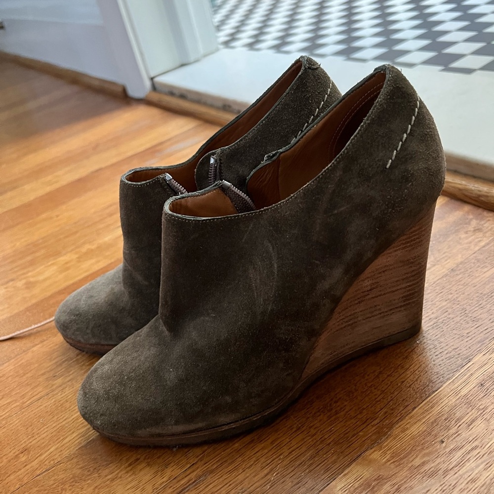 Chloe wedge booties